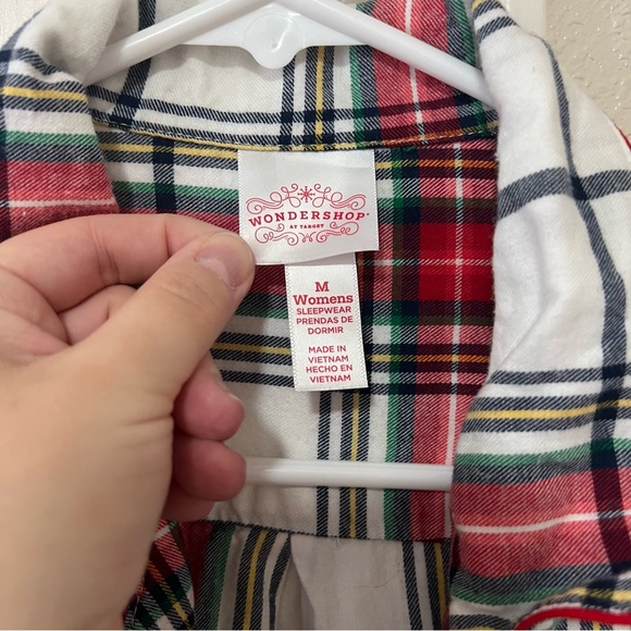 Wondershop Plaid Flannel Sleep Shirt Women’s Medium - Picture 5 of 7